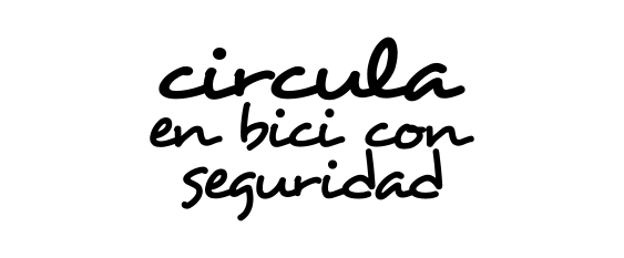 Botón con el texto Circula en bici con seguridad